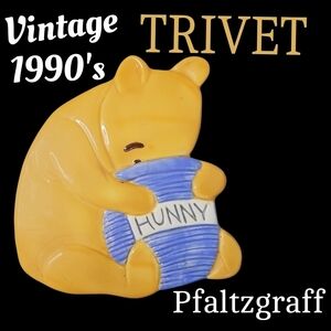 1990s Disney Classic Pooh Pfaltzgraff Treasure Craft Counter Wall Ceramic Trivet